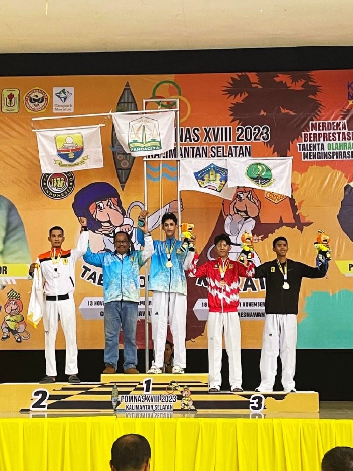 Atlet Taekwondo FISIP USK sabet medali emas kelas under 63, POMNAS 2023 Kalsel