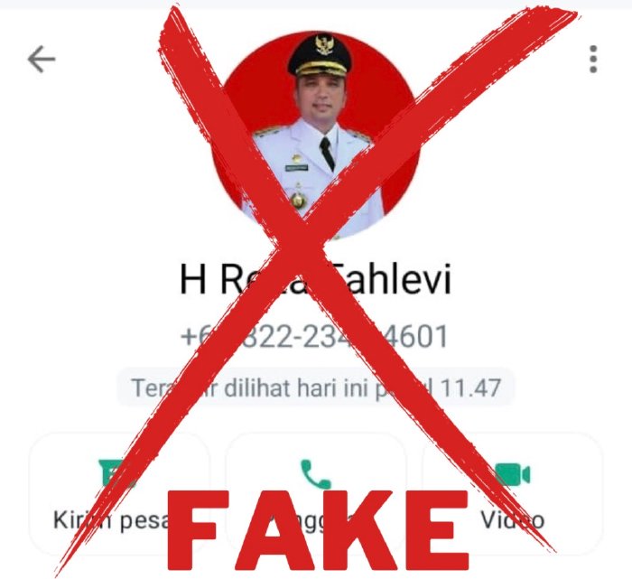 Setelah akun FB palsu, kini muncul akun WhatsApp palsu Pj Wali Kota Sabang