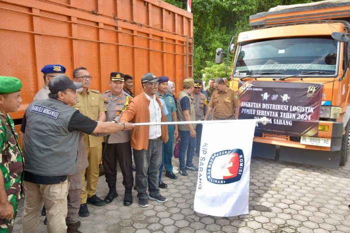 Hadiri pelepasan logistik Pemilu 2024, Reza Fahlevi: Ayo Ke TPS, Gunakan Hak Pilih kita