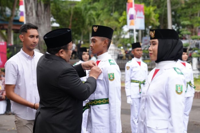 Dikukuhkan, Paskibraka Kota Sabang Siap Kibarkan Merah Putih di Momen Bersejarah